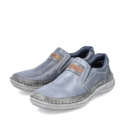 Rieker Men'S Slippers Blue Metallic