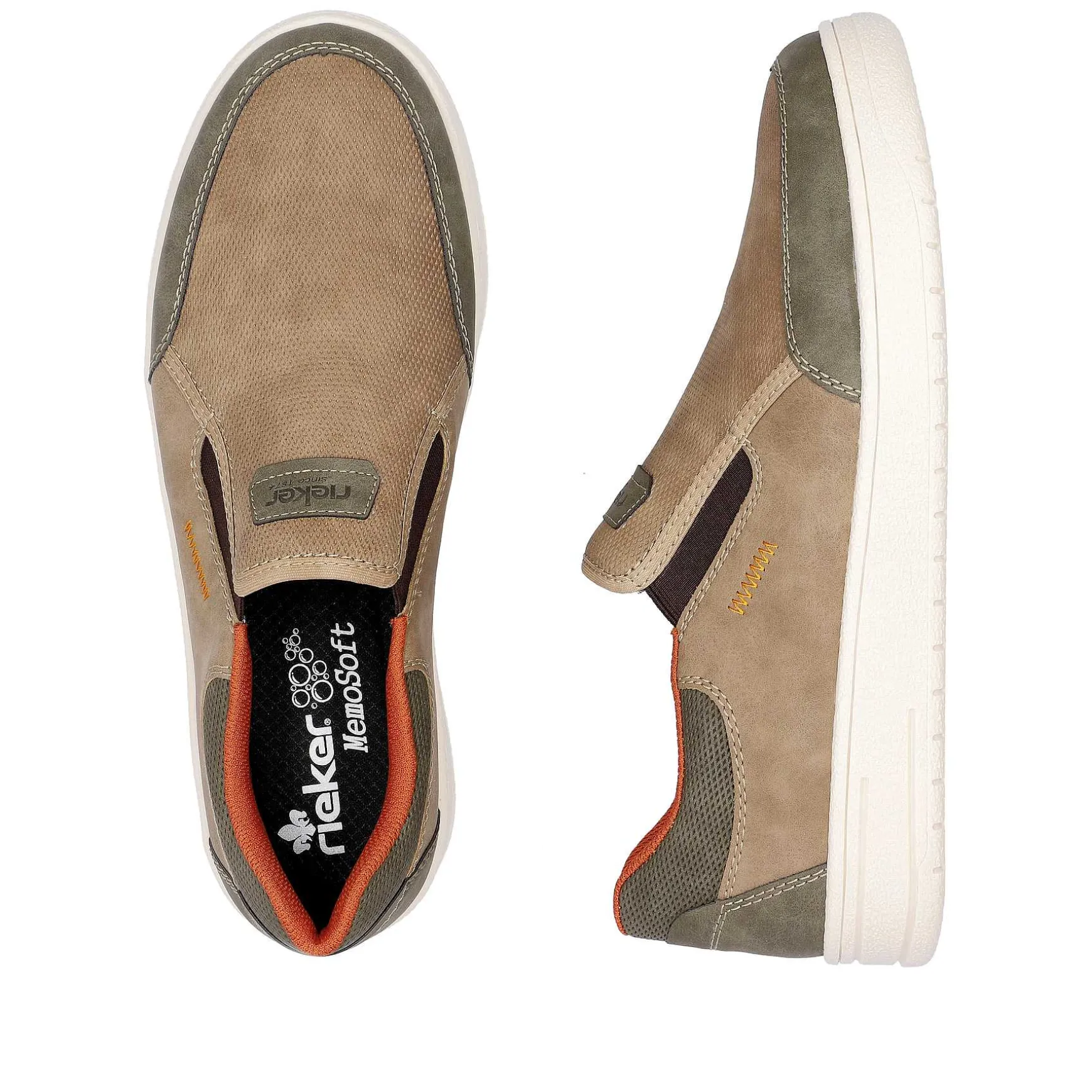 Rieker Men'S Slippers Brown-Beige