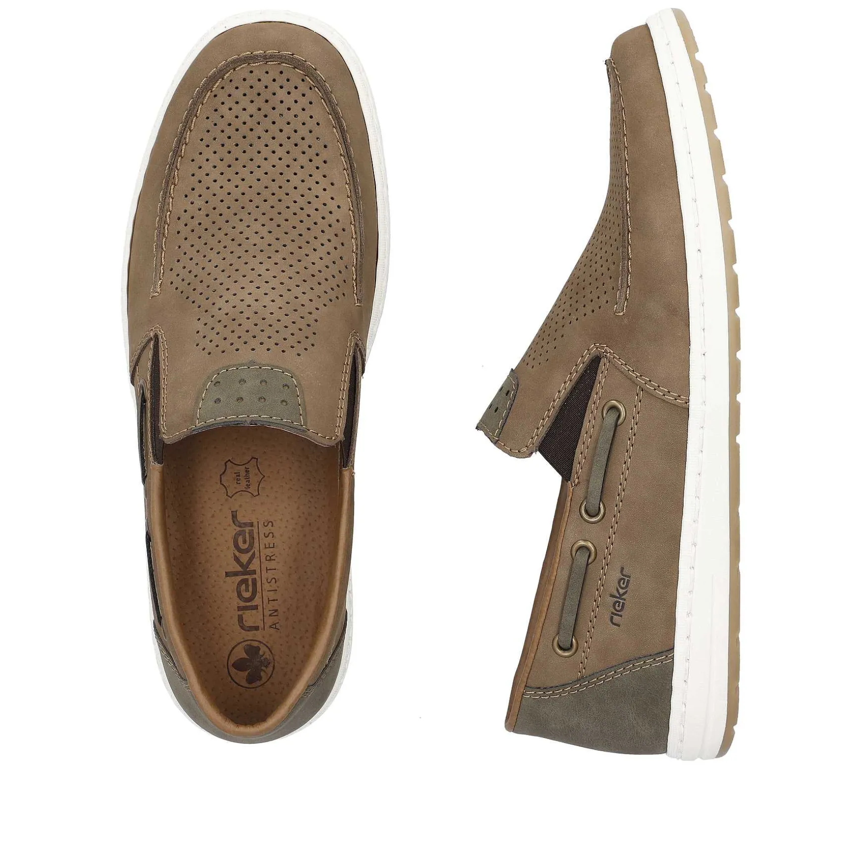 Rieker Men'S Slippers Brown Gray