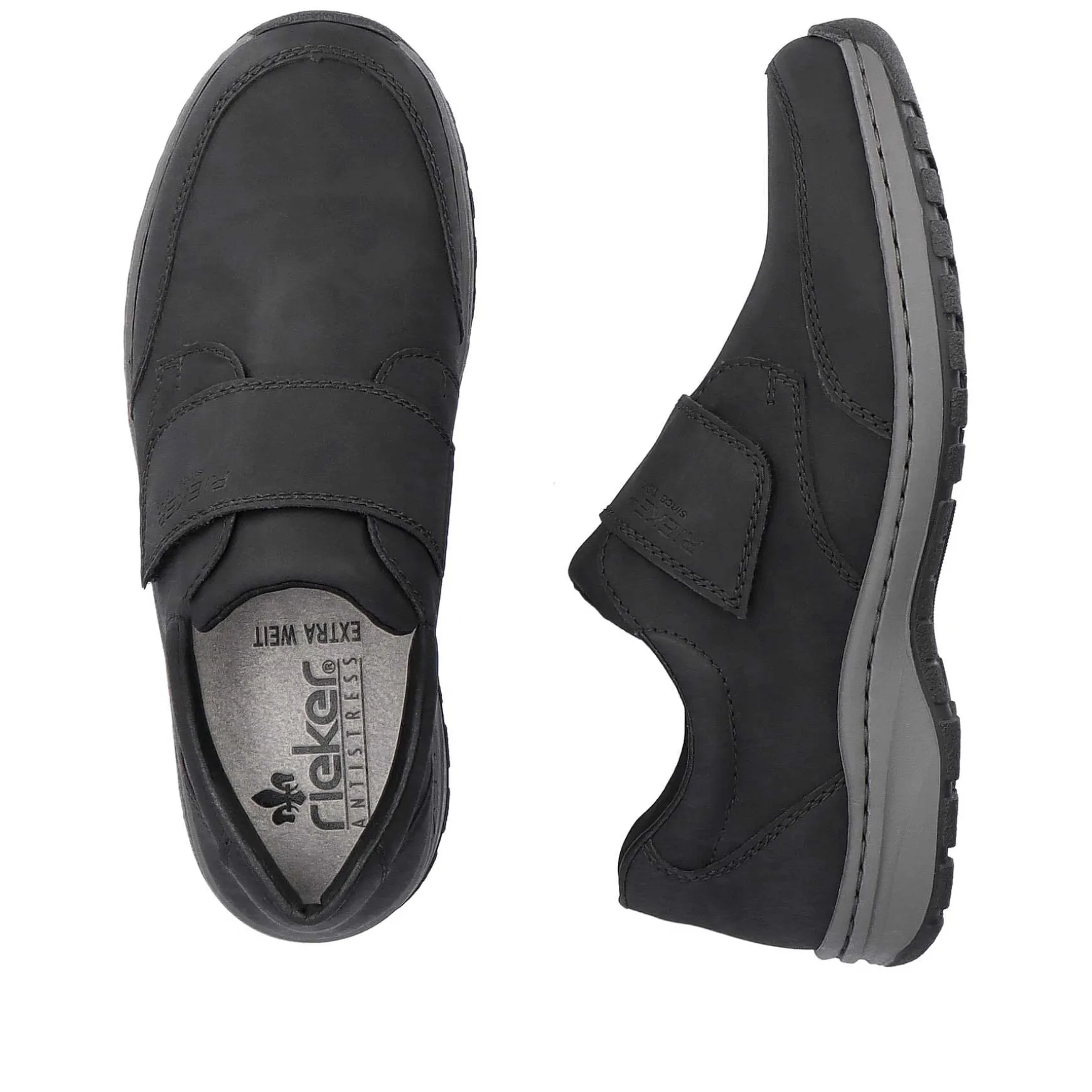 Rieker Men'S Slippers Graphite Black