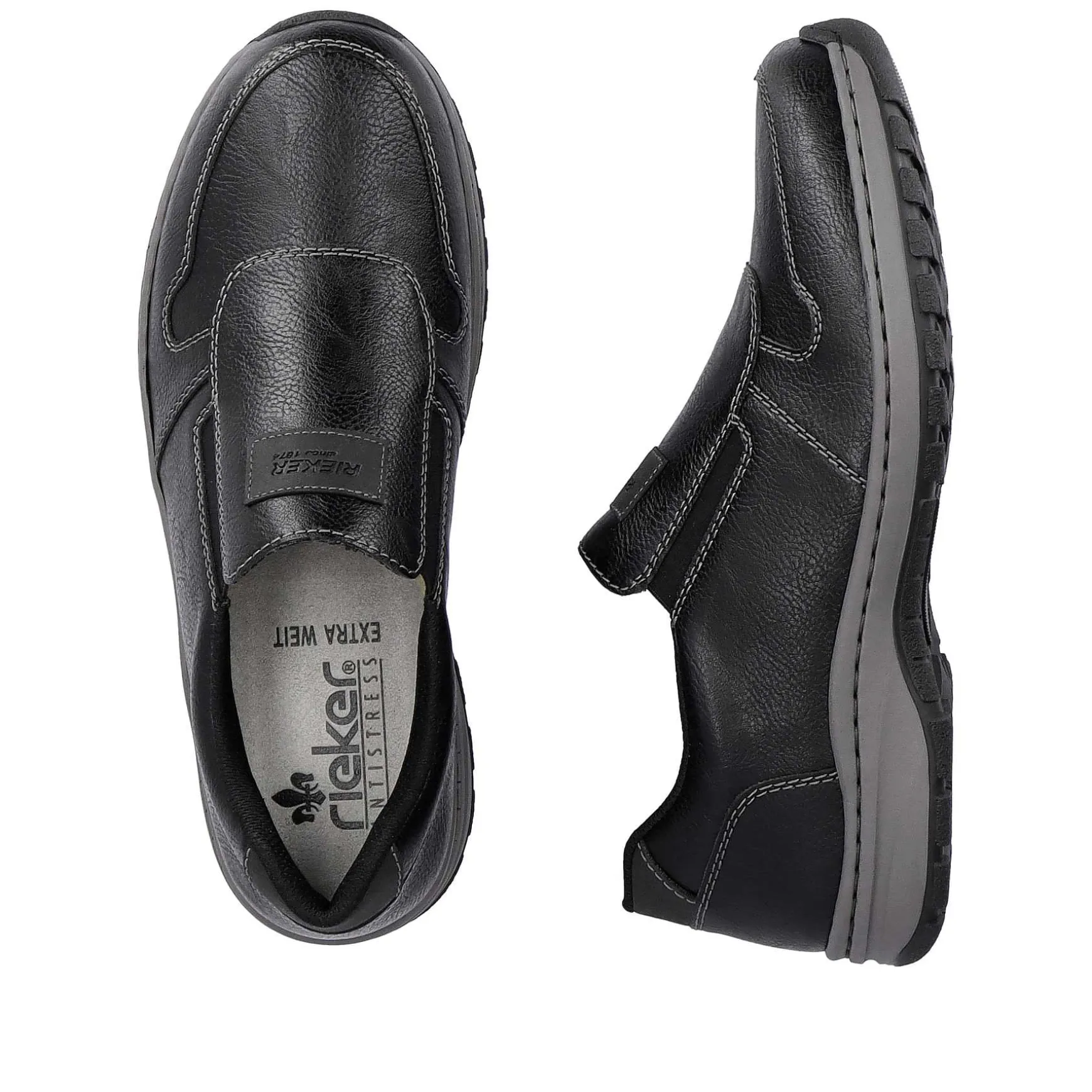 Rieker Men'S Slippers Graphite Black