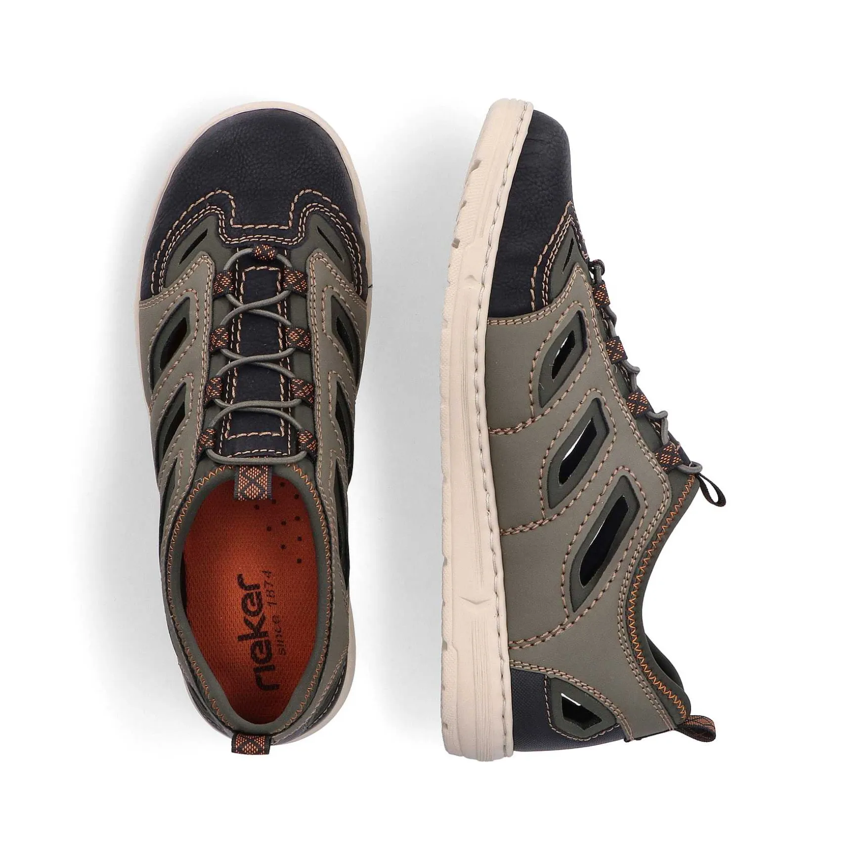 Rieker Men'S Slippers Green Grey