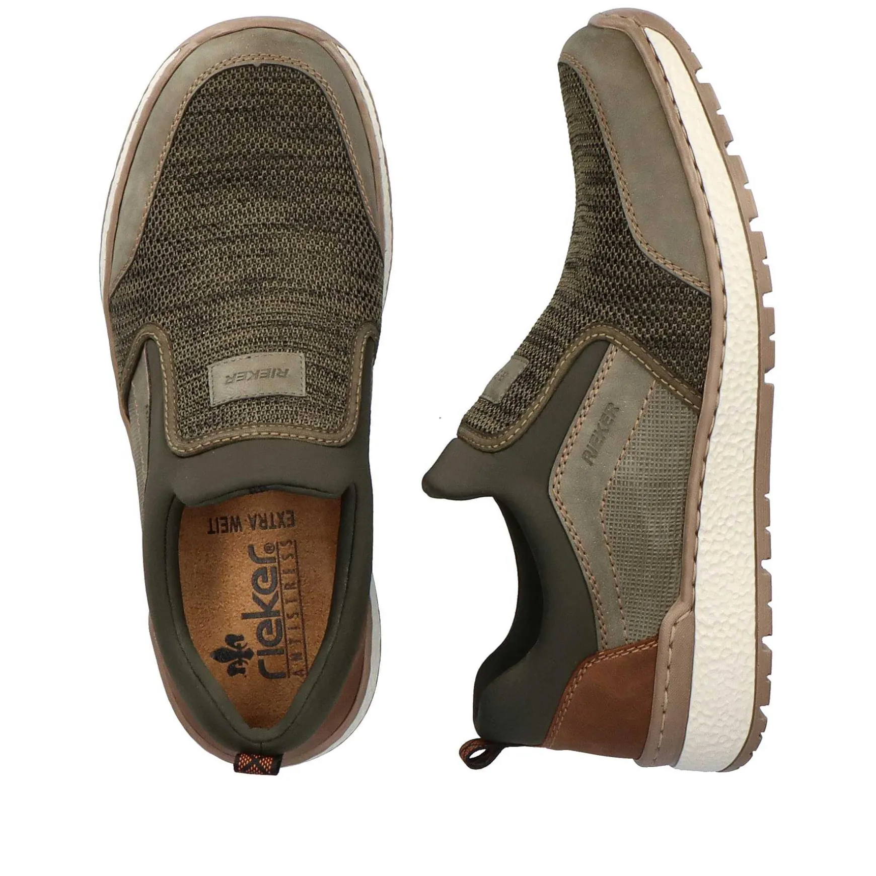 Rieker Men'S Slippers Green Grey