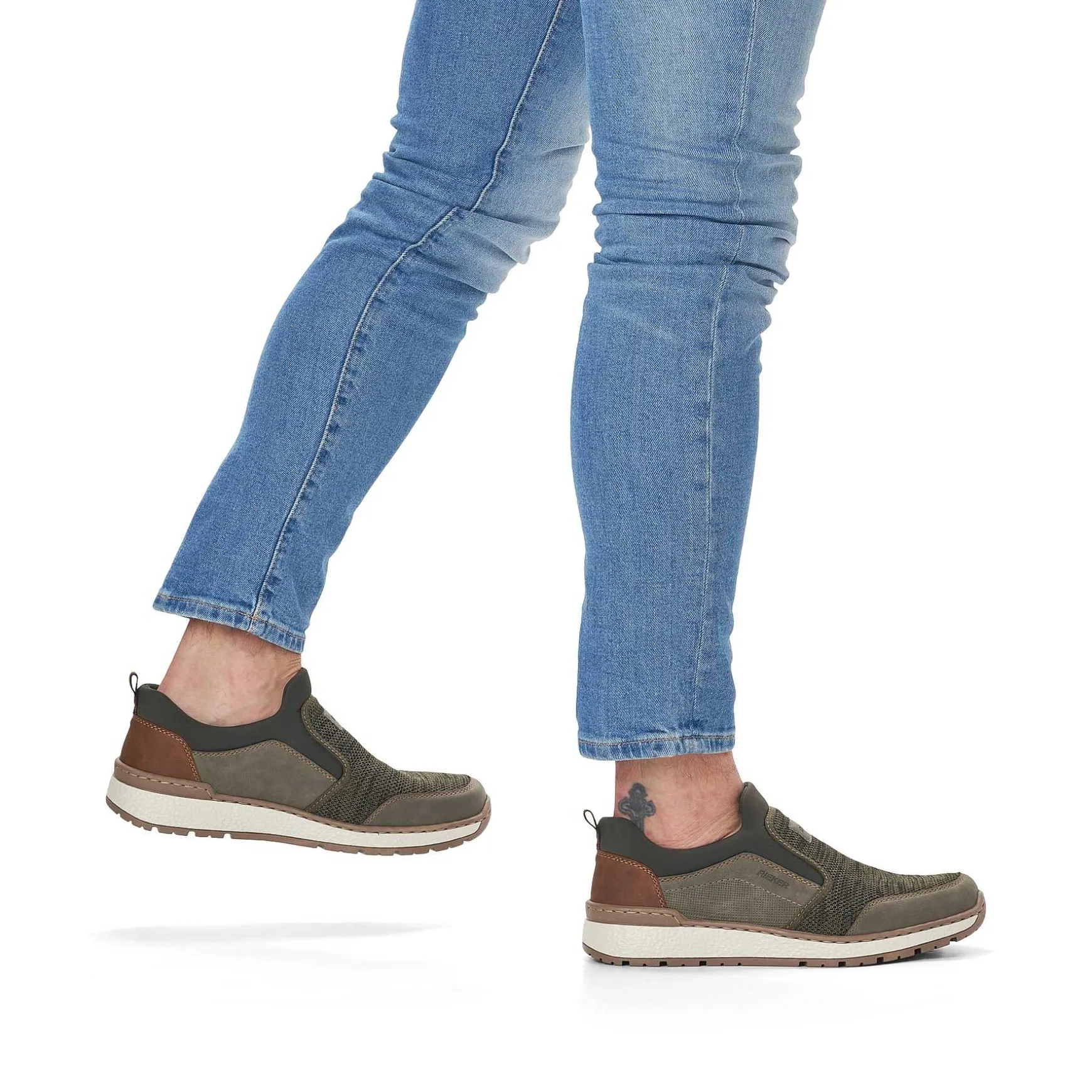 Rieker Men'S Slippers Green Grey