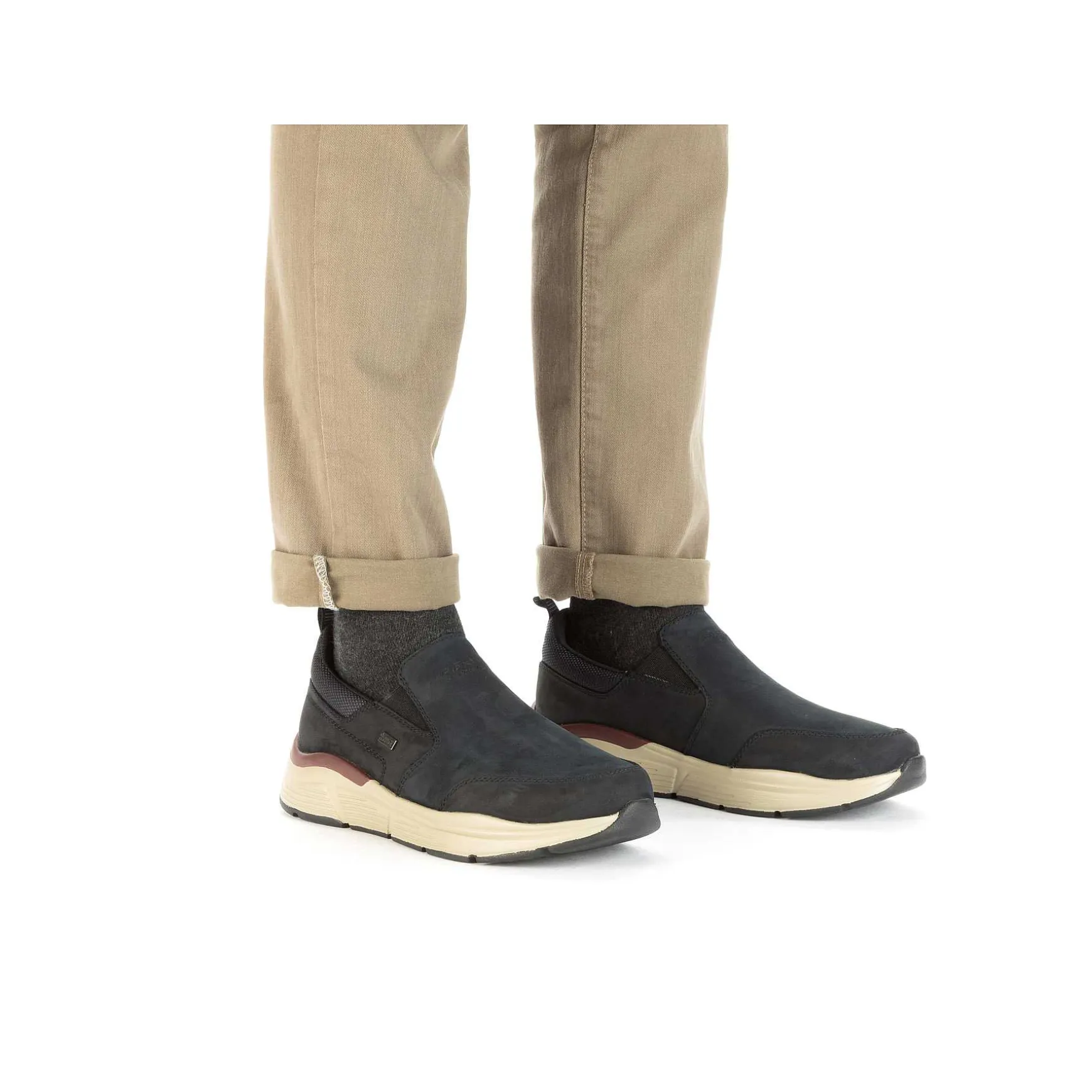 Rieker Men'S Slippers Grey-Blue