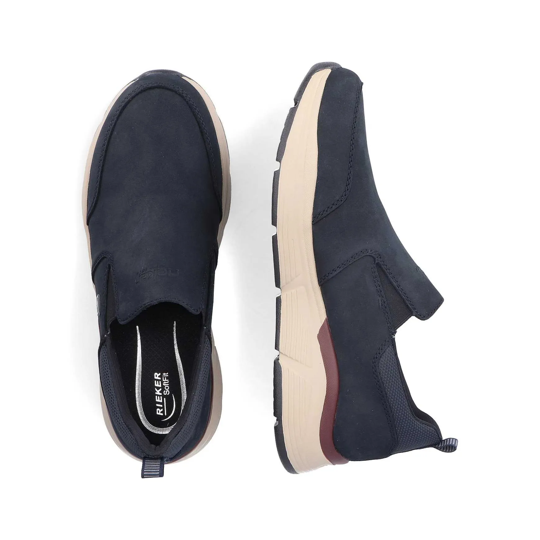 Rieker Men'S Slippers Grey-Blue