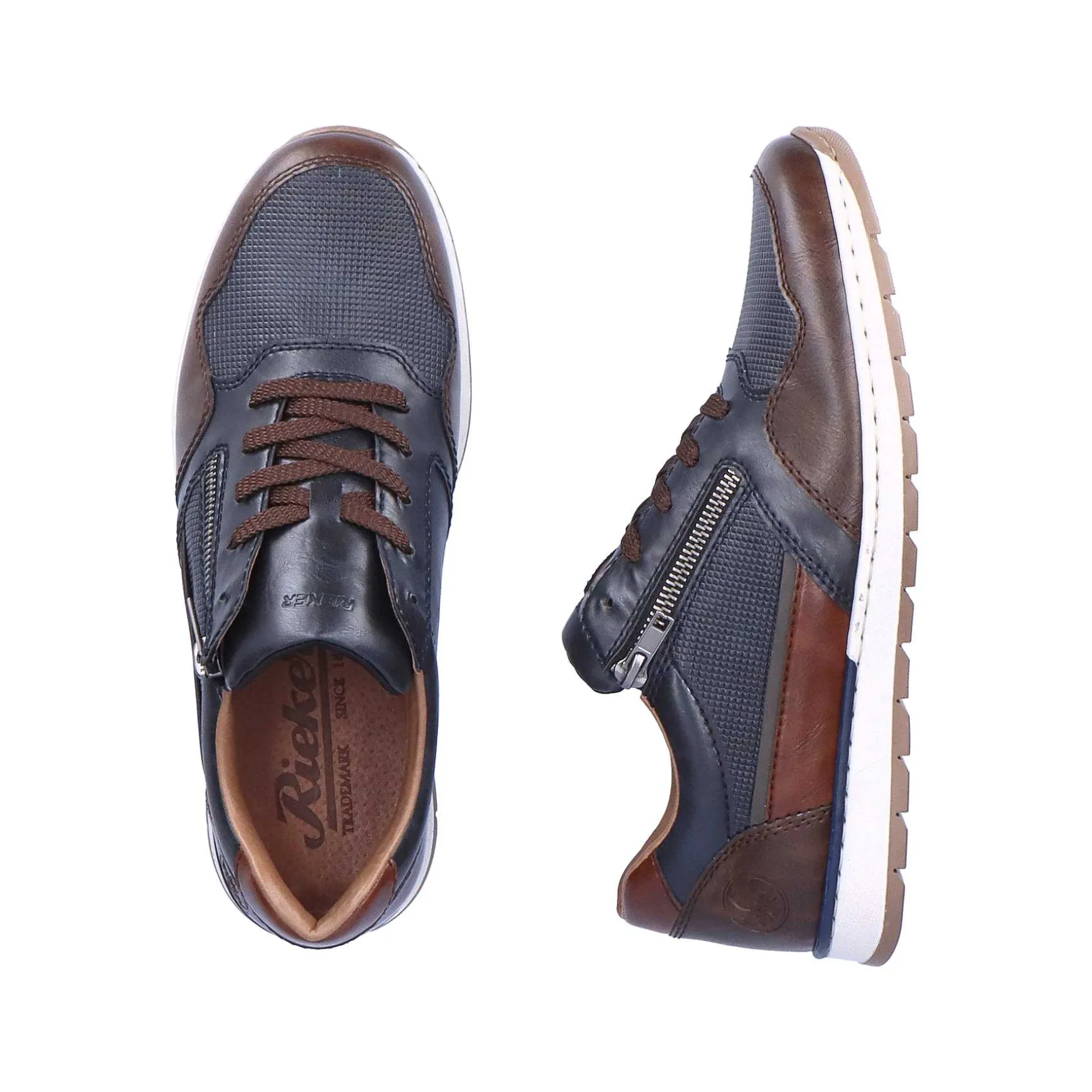 Rieker Men'S Sneaker Low Blue Gray