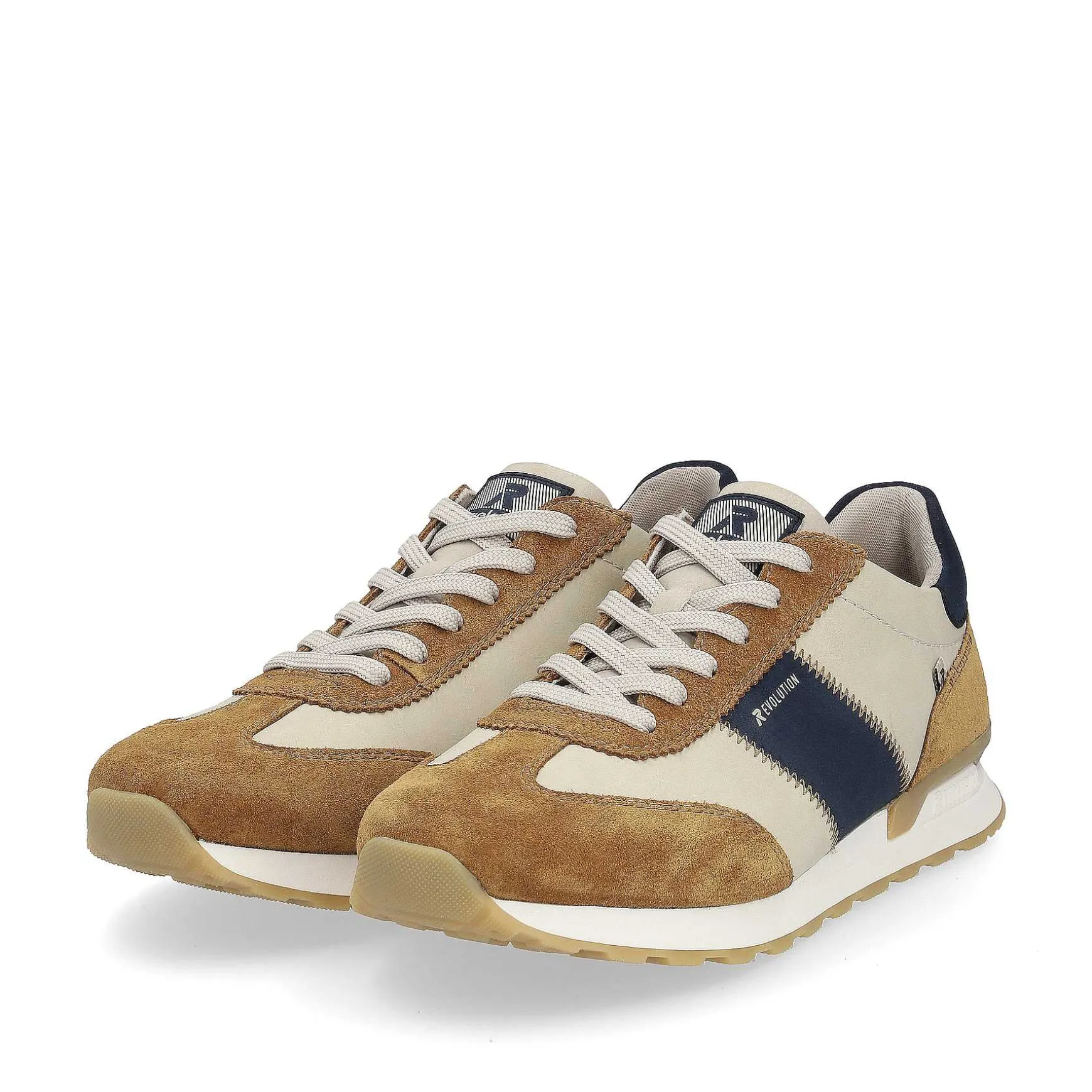 Rieker Men'S Sneaker Low Clay-Beige Nougat-Brown