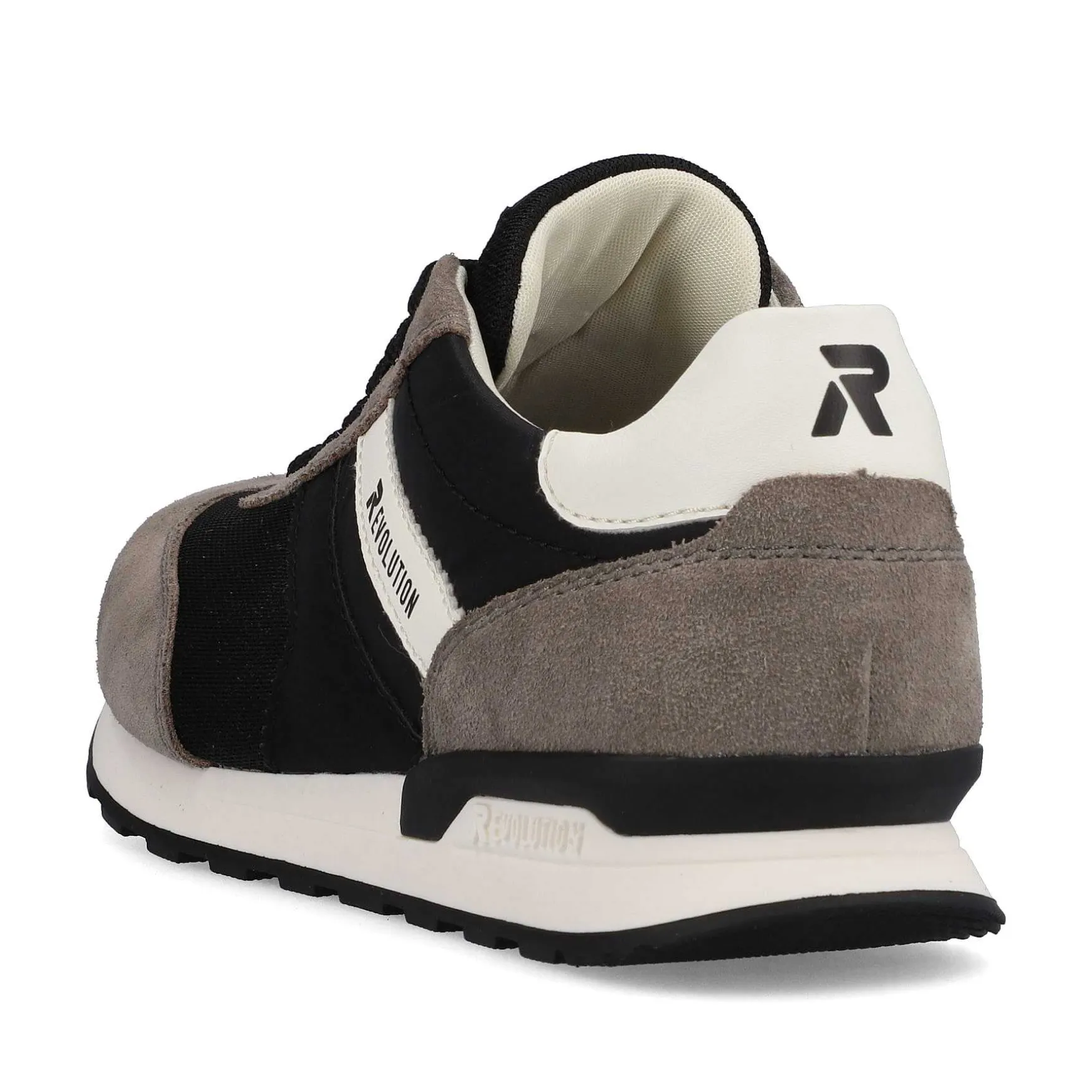 Rieker Men'S Sneaker Low Deep-Black Stone-Grey