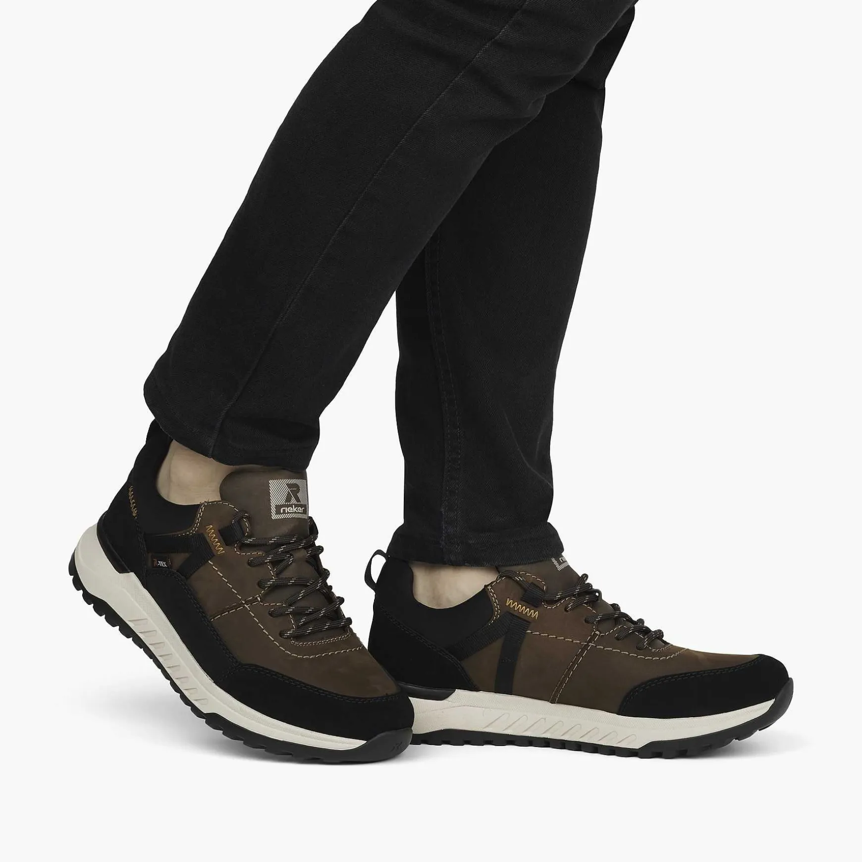 Rieker Men'S Sneaker Low Nut-Brown Black