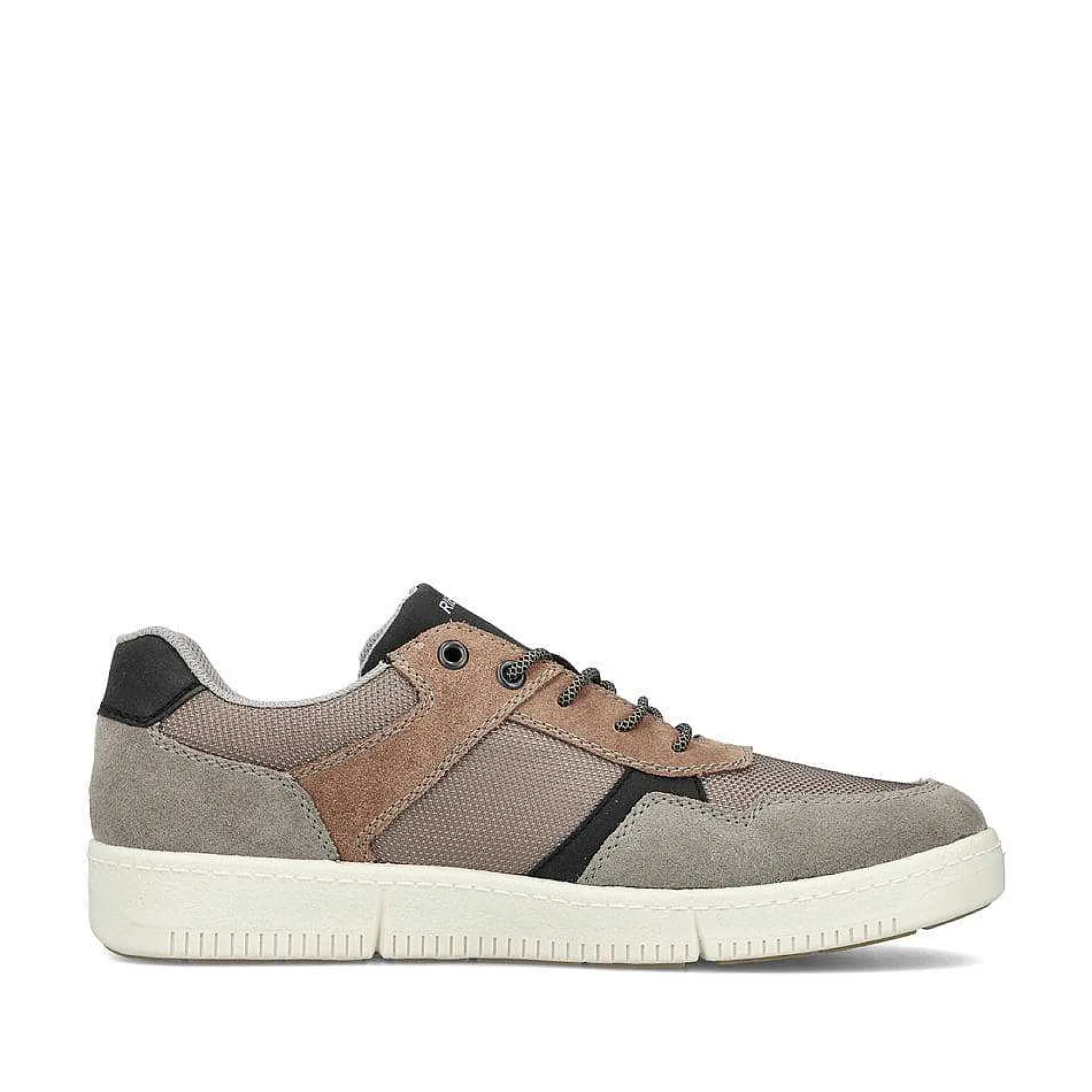 Rieker Men'S Sneaker Low Platinum Gray-Nut Brown