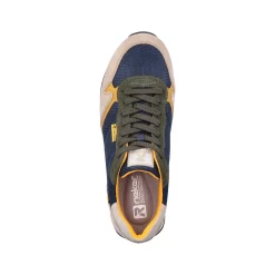 Rieker Men'S Sneaker Low Royal Blue Clay Beige