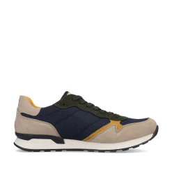 Rieker Men'S Sneaker Low Royal Blue Clay Beige