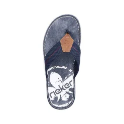 Rieker Men'S Toe Separator Navy Blue-Brown