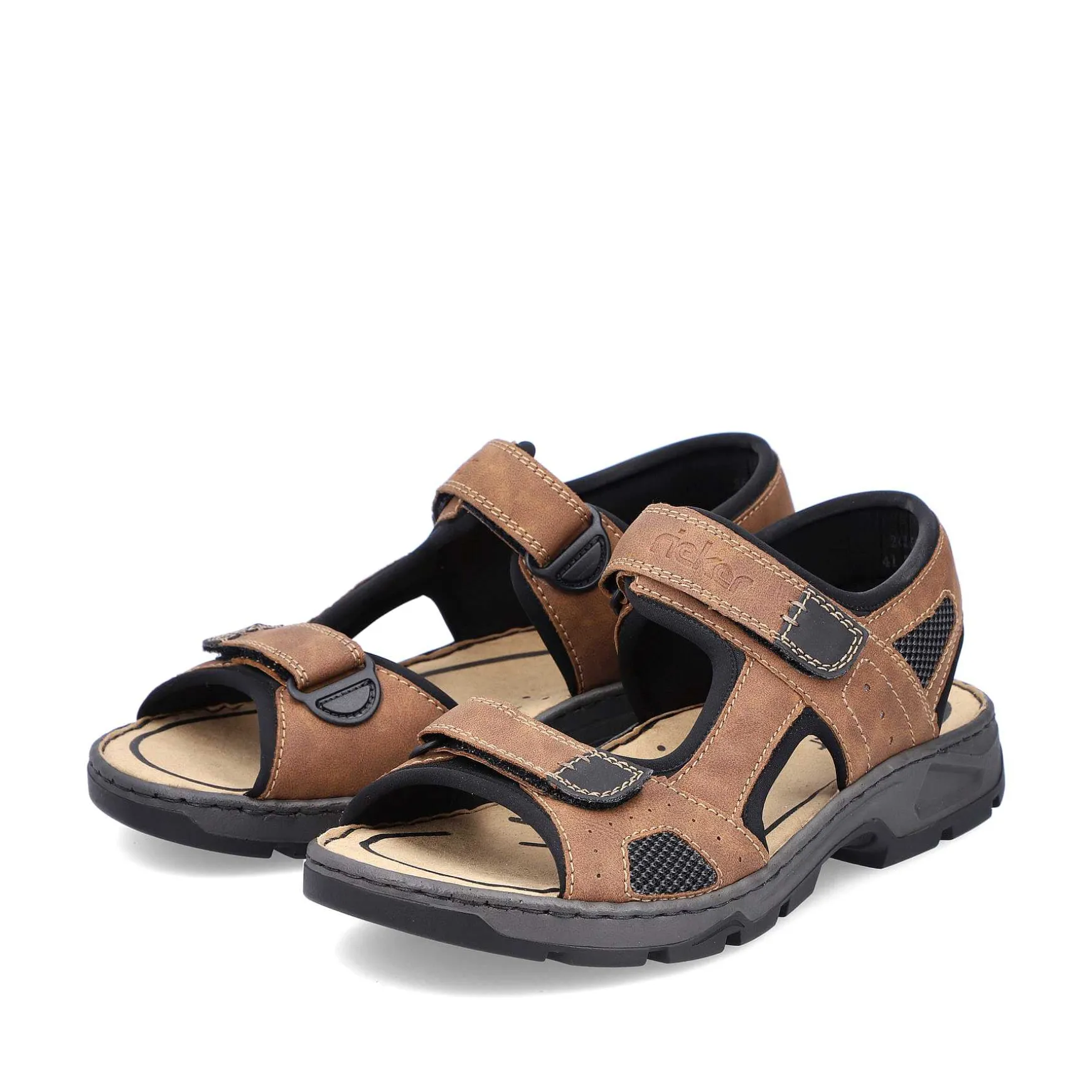 Rieker Men'S Trekking Sandals Nut Brown