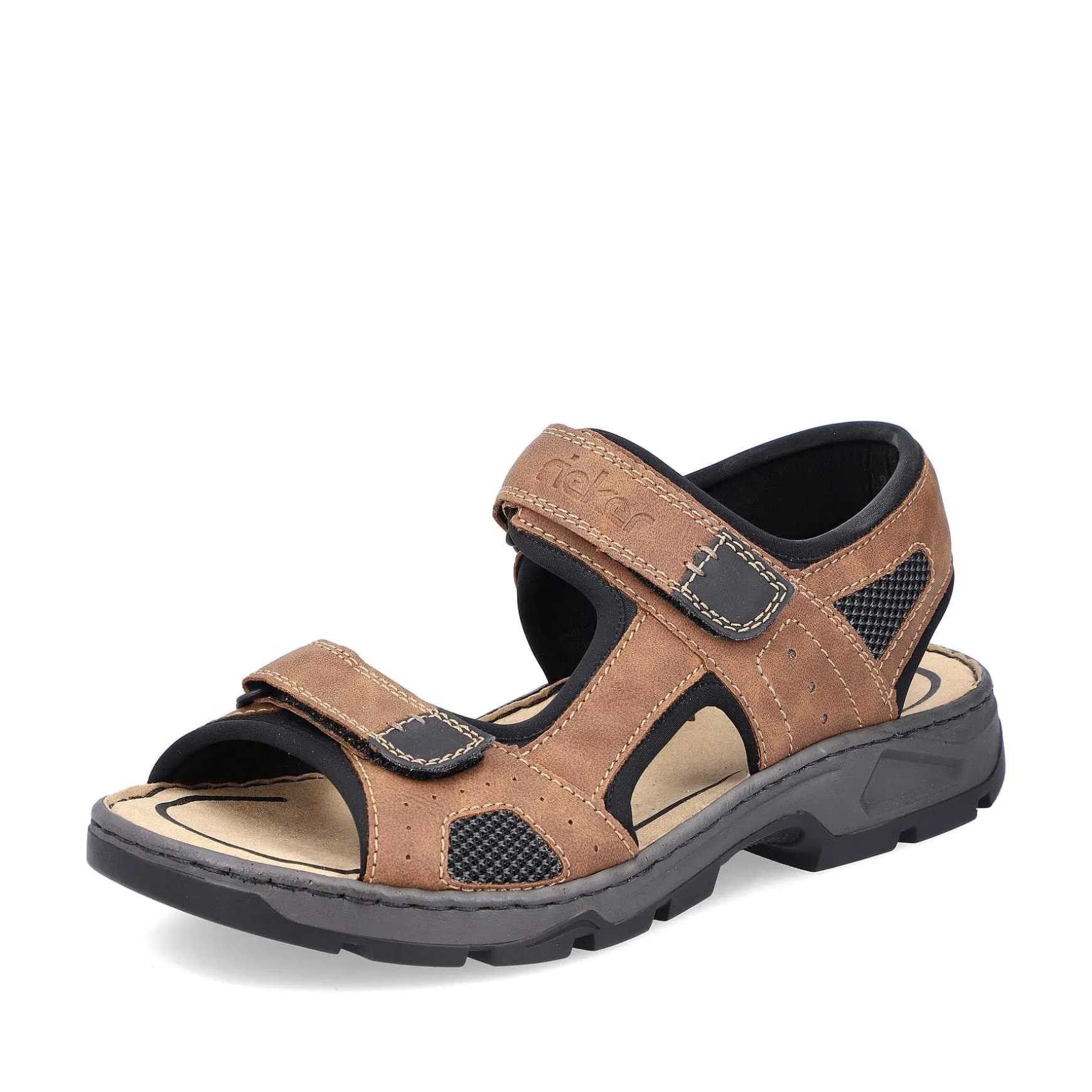 Rieker Men'S Trekking Sandals Nut Brown
