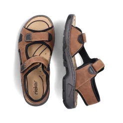 Rieker Men'S Trekking Sandals Nut Brown