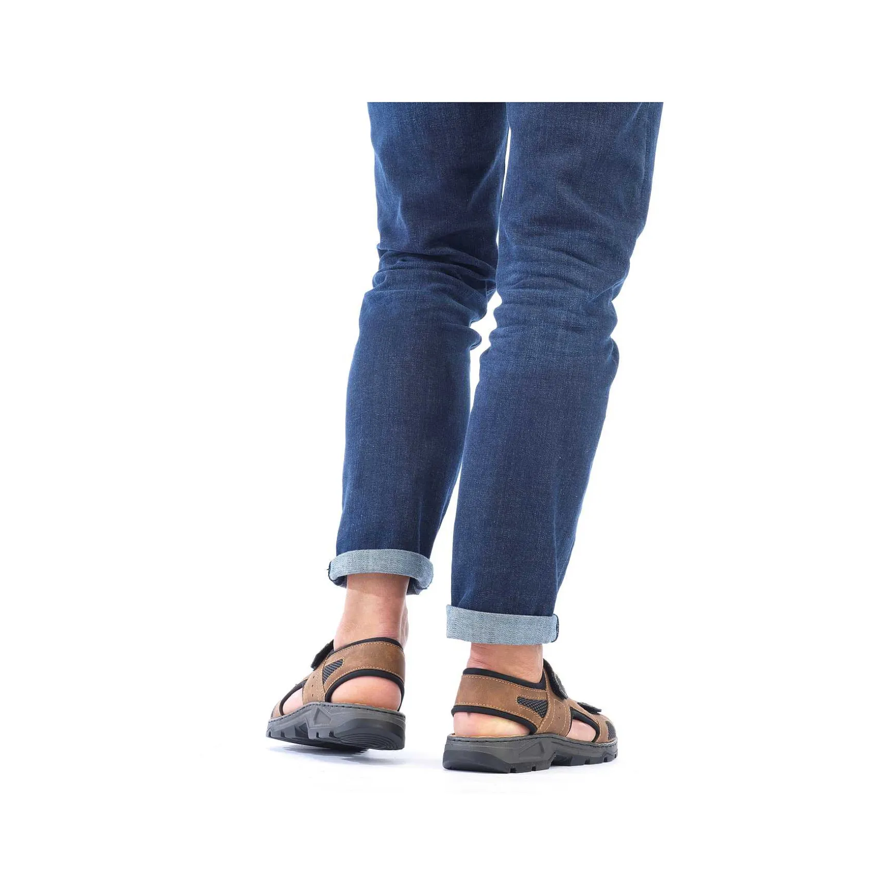 Rieker Men'S Trekking Sandals Nut Brown