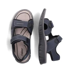 Rieker Men'S Trekking Sandals Blue Gray