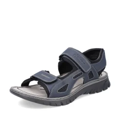 Rieker Men'S Trekking Sandals Blue Gray
