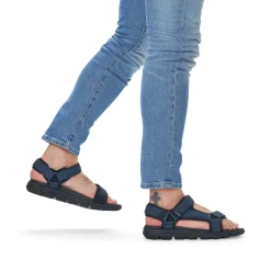 Rieker Men'S Trekking Sandals Dark Blue