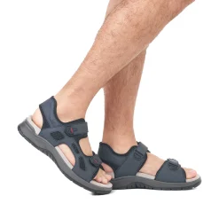 Rieker Men'S Trekking Sandals Slate Blue