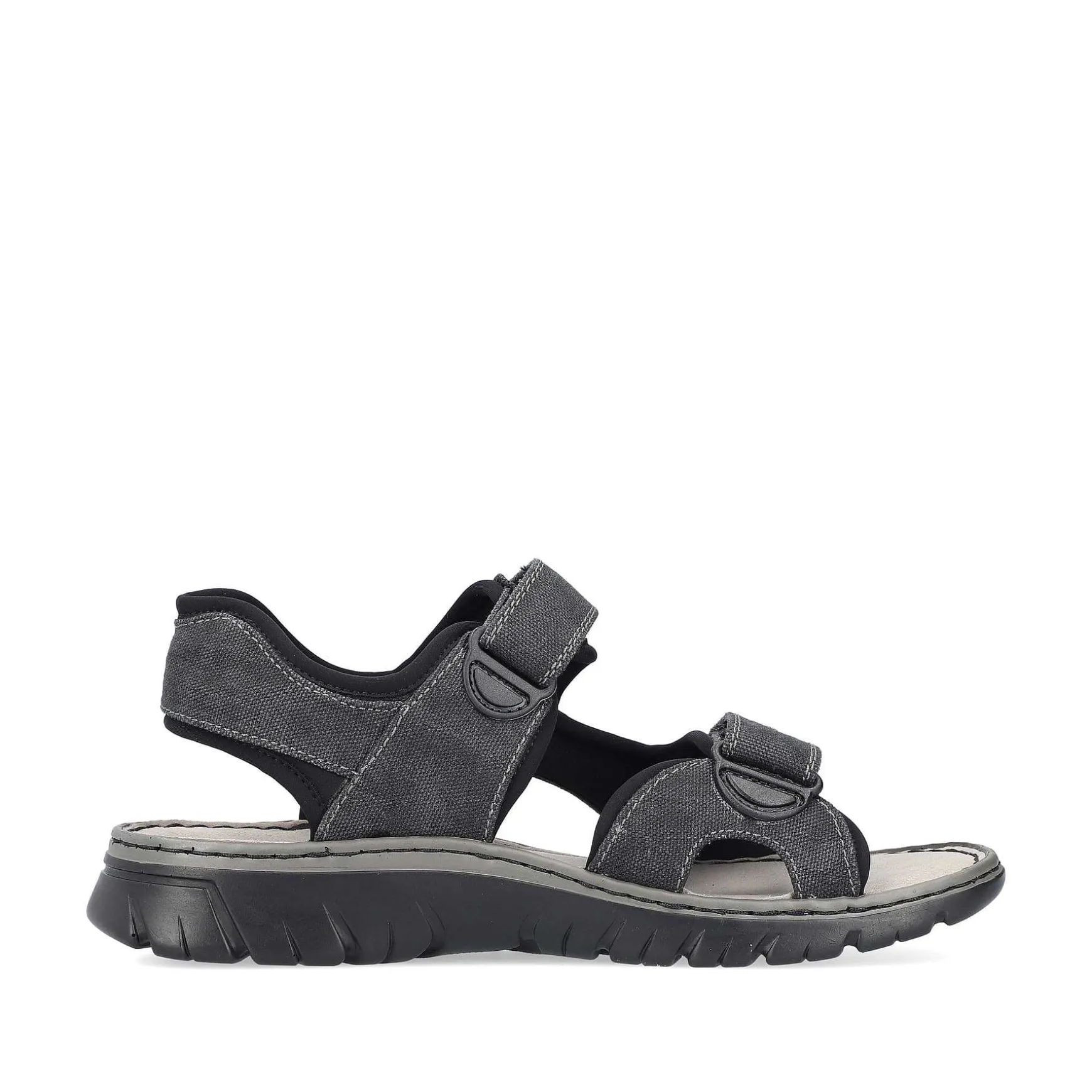 Rieker Men'S Trekking Sandals Stone Gray