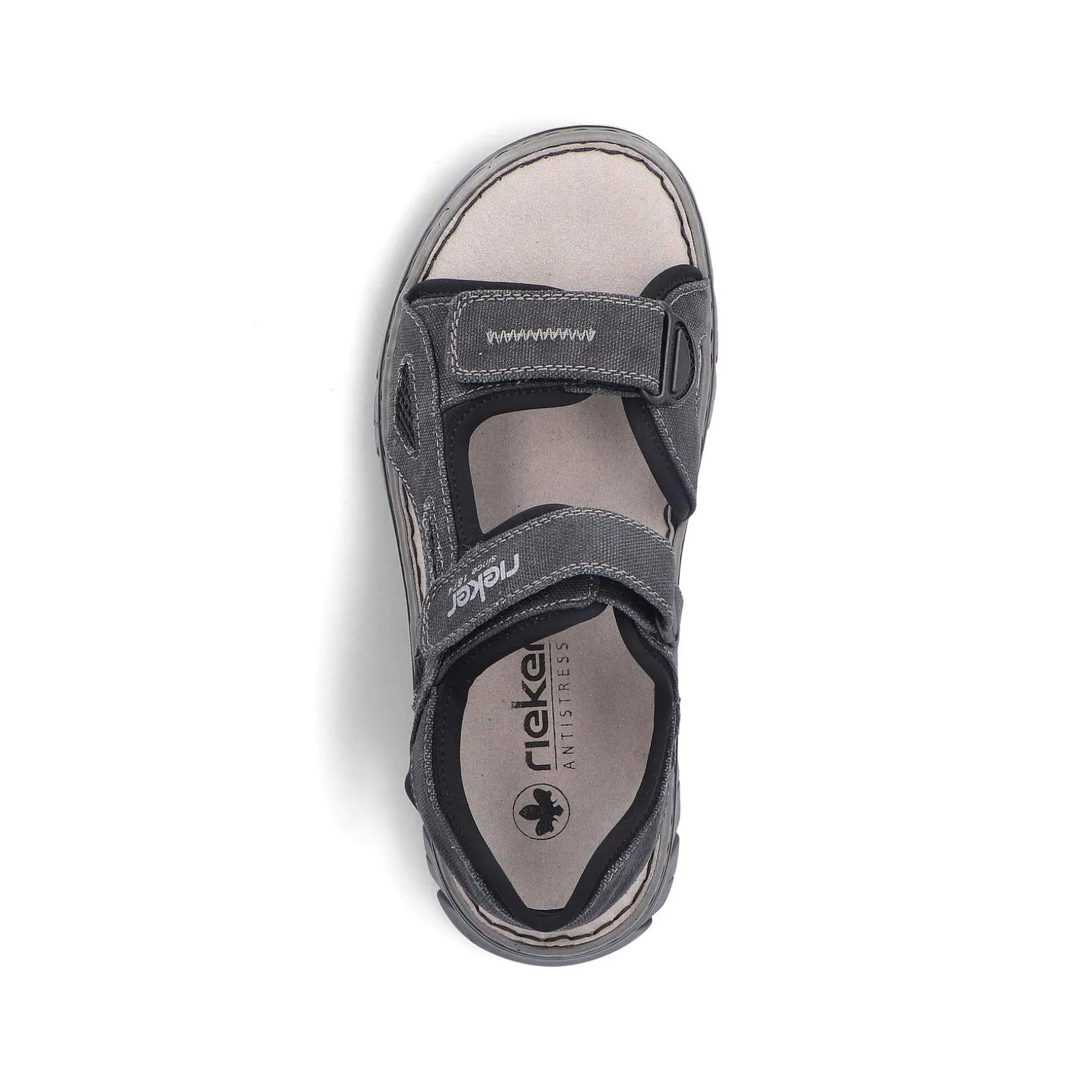 Rieker Men'S Trekking Sandals Stone Gray