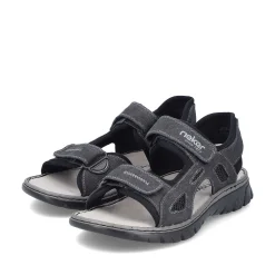 Rieker Men'S Trekking Sandals Stone Gray