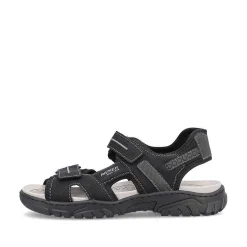 Rieker Men'S Trekking Sandals Jet Black