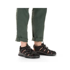 Rieker Men'S Trekking Sandals Graphite Black