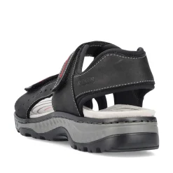 Rieker Men'S Trekking Sandals Asphalt Black