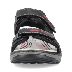 Rieker Men'S Trekking Sandals Asphalt Black