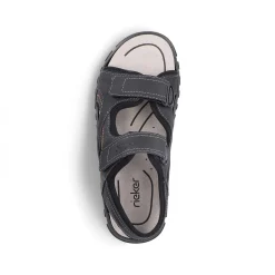 Rieker Men'S Trekking Sandals Midnight Black