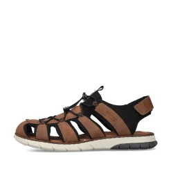 Rieker Men'S Trekking Sandals Nut Brown