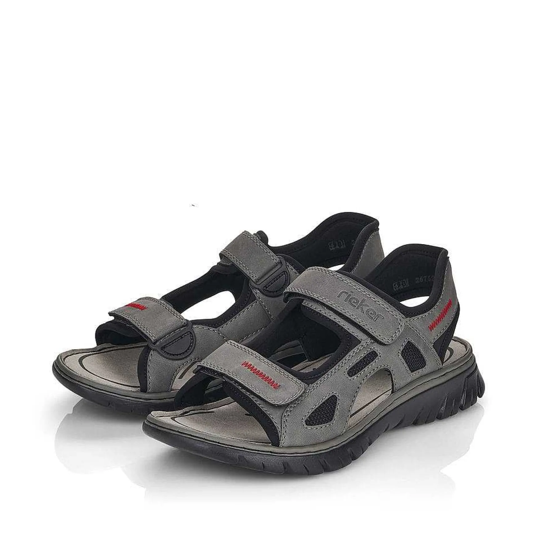 Rieker Men'S Trekking Sandals Rock Grey