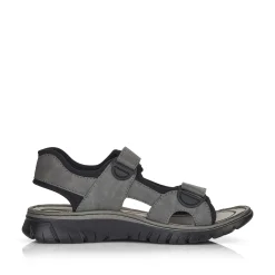 Rieker Men'S Trekking Sandals Rock Grey