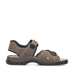 Rieker Men'S Trekking Sandals Espresso Brown
