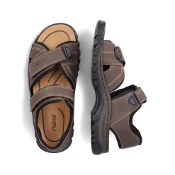Rieker Men'S Trekking Sandals Espresso Brown