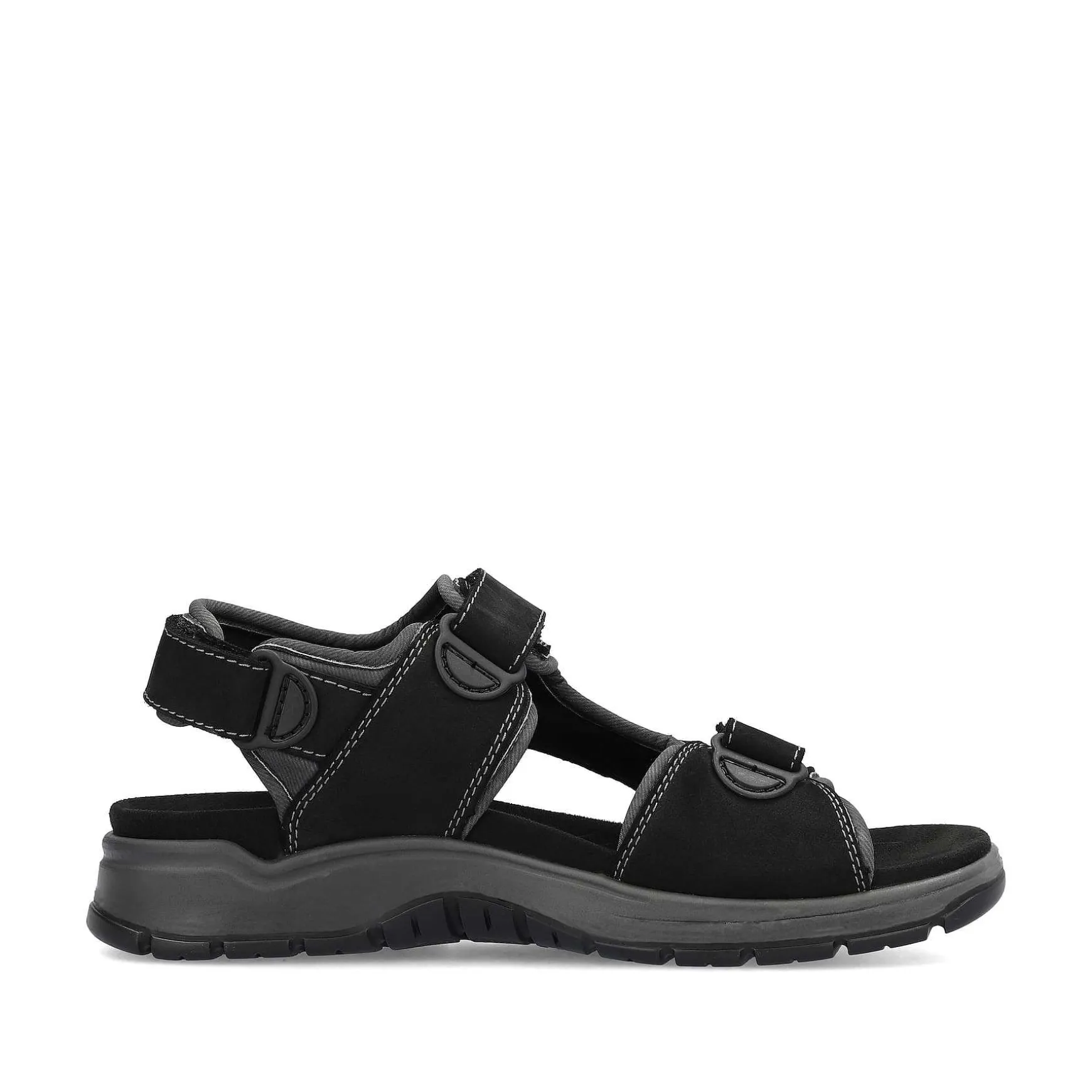 Rieker Men'S Trekking Sandals Night Black