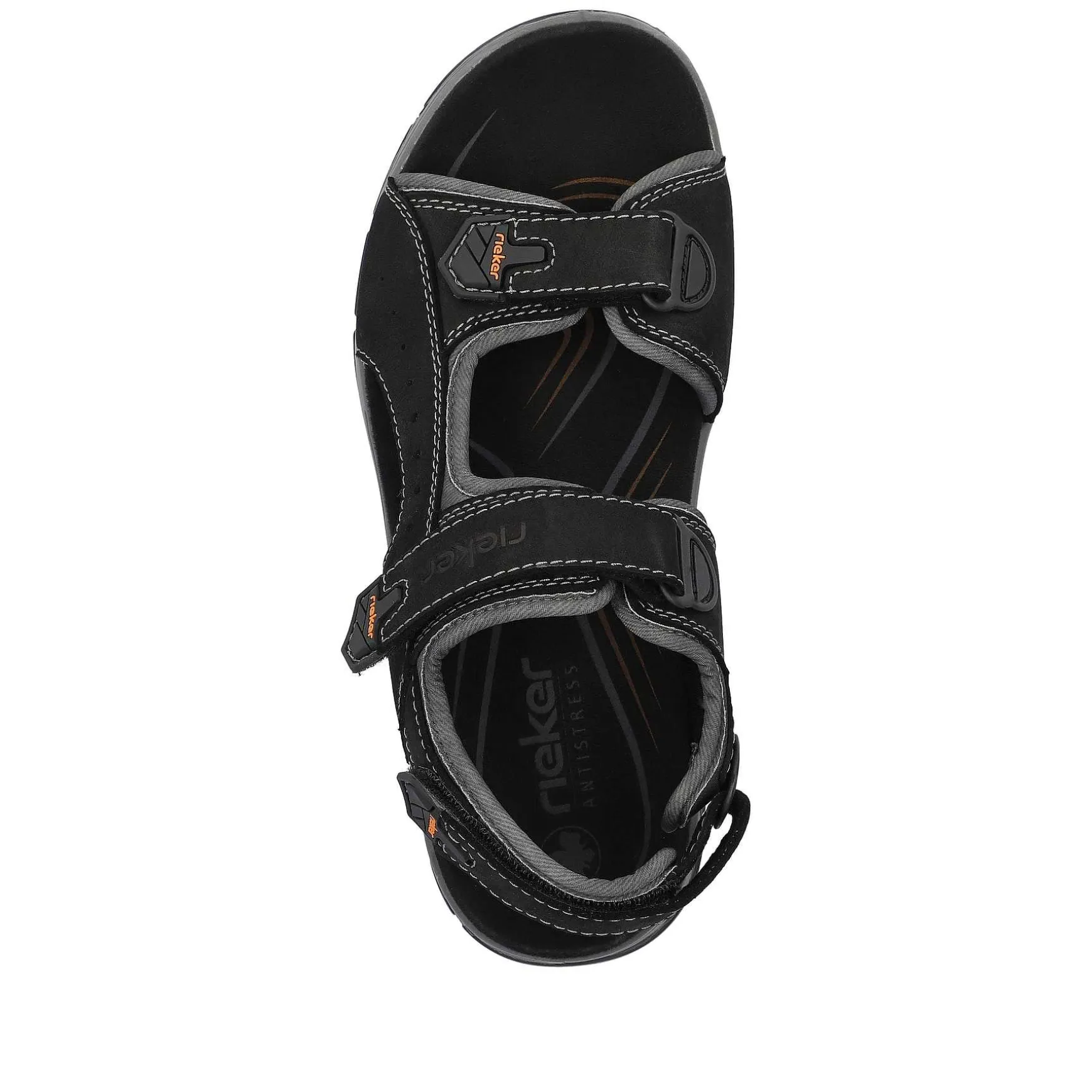 Rieker Men'S Trekking Sandals Night Black