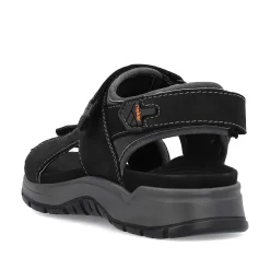 Rieker Men'S Trekking Sandals Night Black