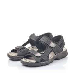 Rieker Men'S Trekking Sandals Graphite Black