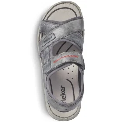 Rieker Men'S Trekking Sandals Asphalt Gray