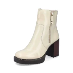 Rieker Women'S Ankle Boots Vanilla Beige-Black