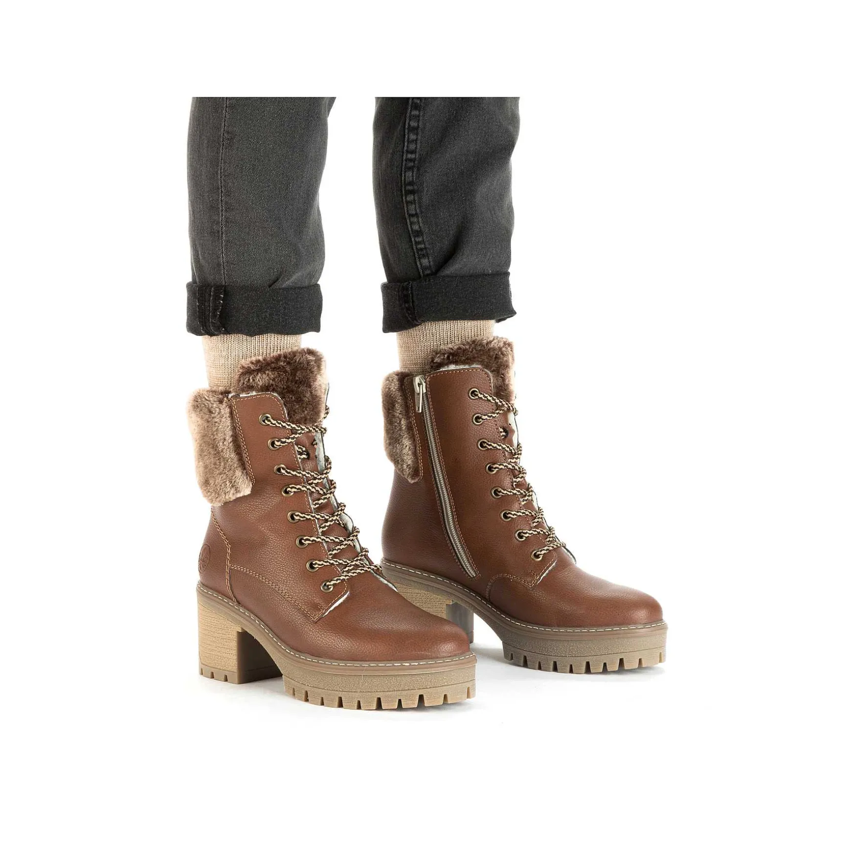 Rieker Women'S Ankle Boots Coffee Brown