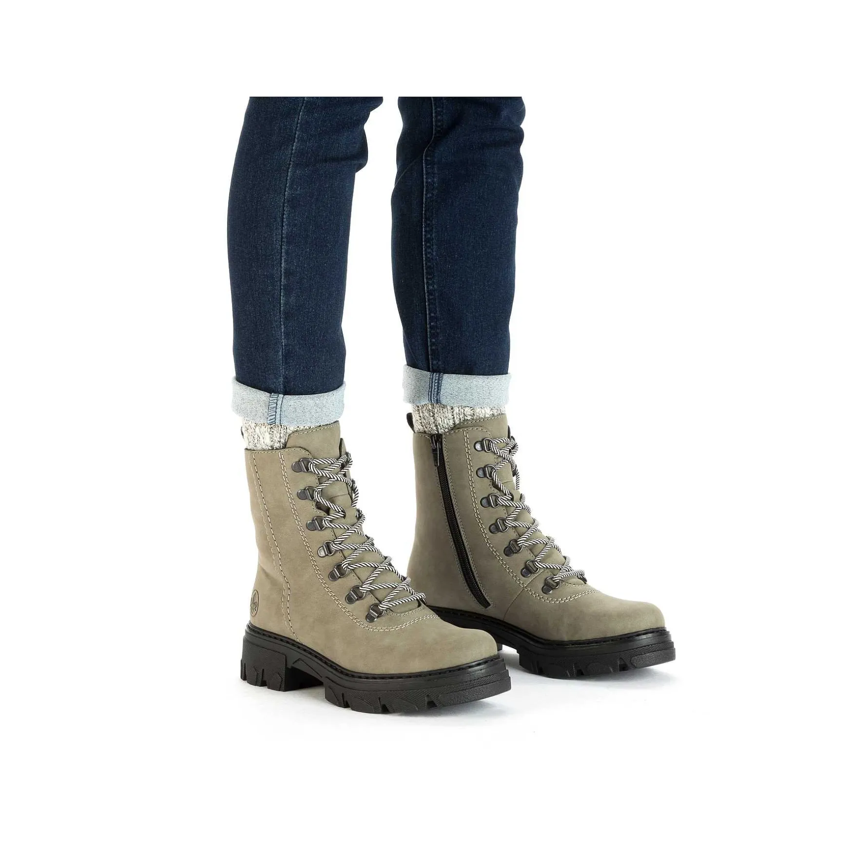 Rieker Women'S Biker Boots Mint Green