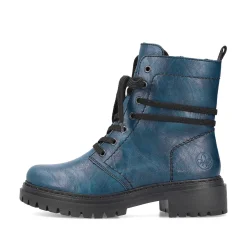 Rieker Women'S Biker Boots Cyan Blue