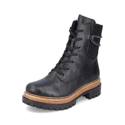 Rieker Women'S Biker Boots Asphalt Black