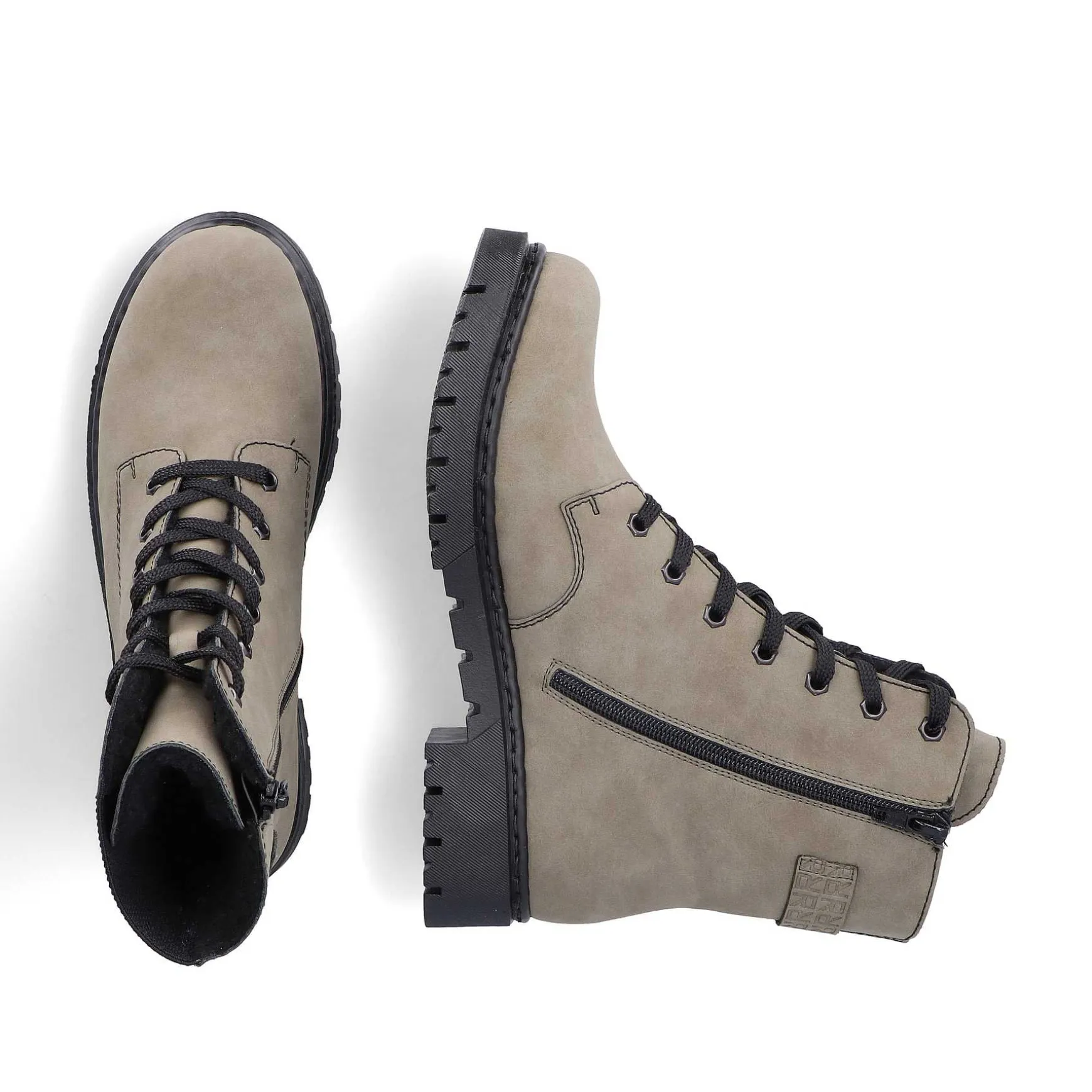 Rieker Women'S Biker Boots Gray Green